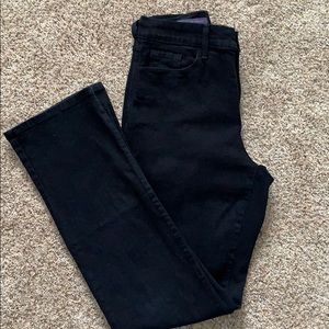 NYDJ Marilyn black straight leg jeans. Size 12.